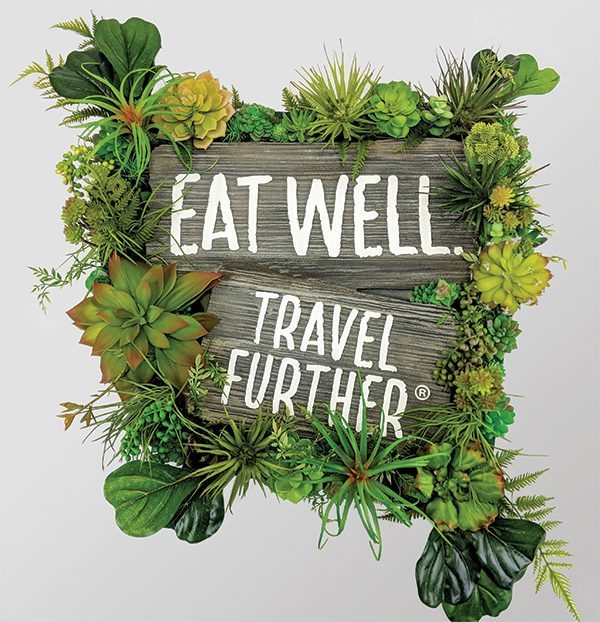 Eat Well Travel Further Retail Sign