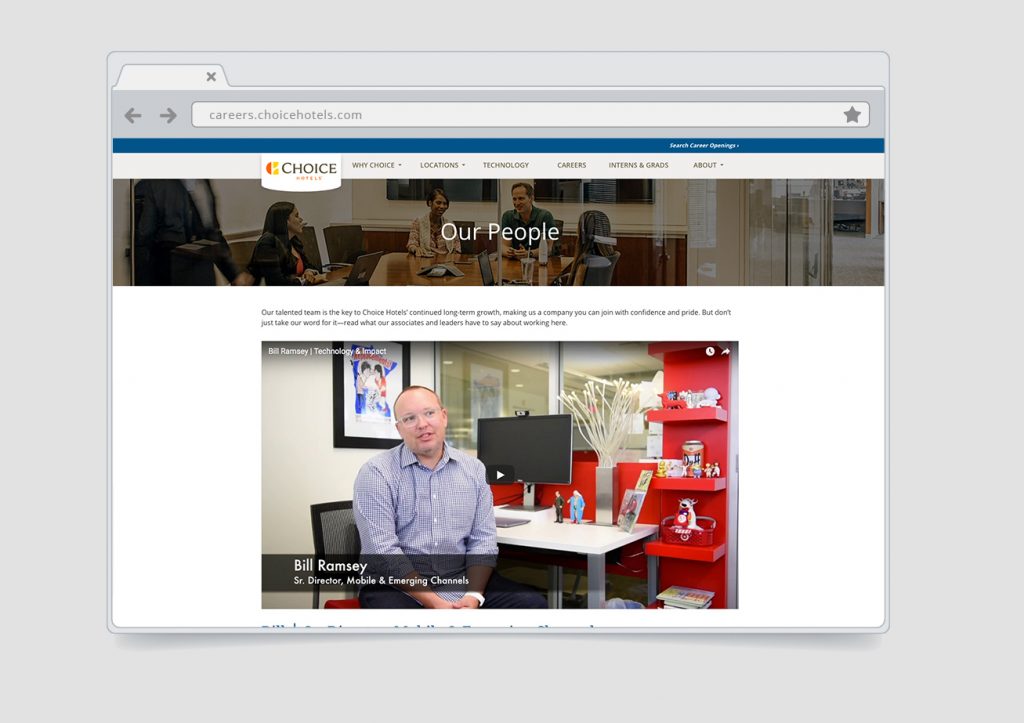 Choice Hotels Career Site - Our People Page